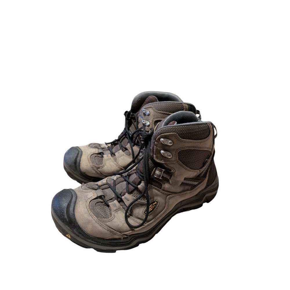 KEEN Durand II Boot Men 11 Brown Leather Lace Up Hiking Work Shoe Waterproof USA